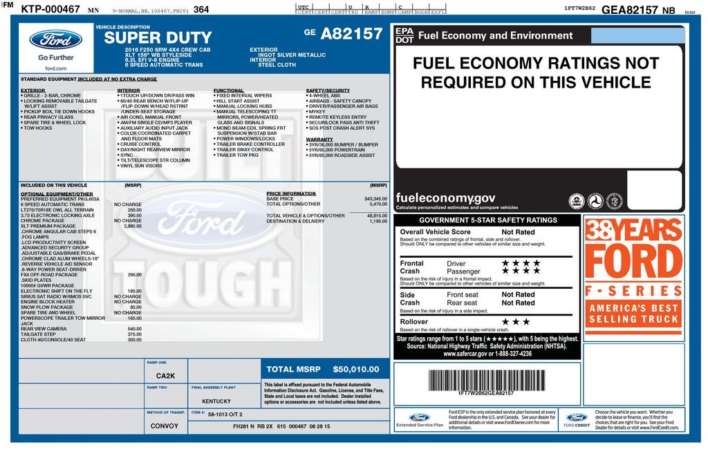 2016 Ford F-250SD XLT