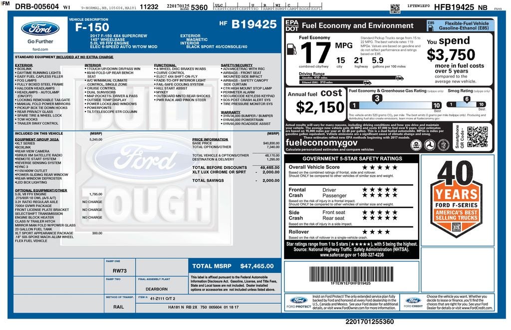 2017 Ford F-150 XLT