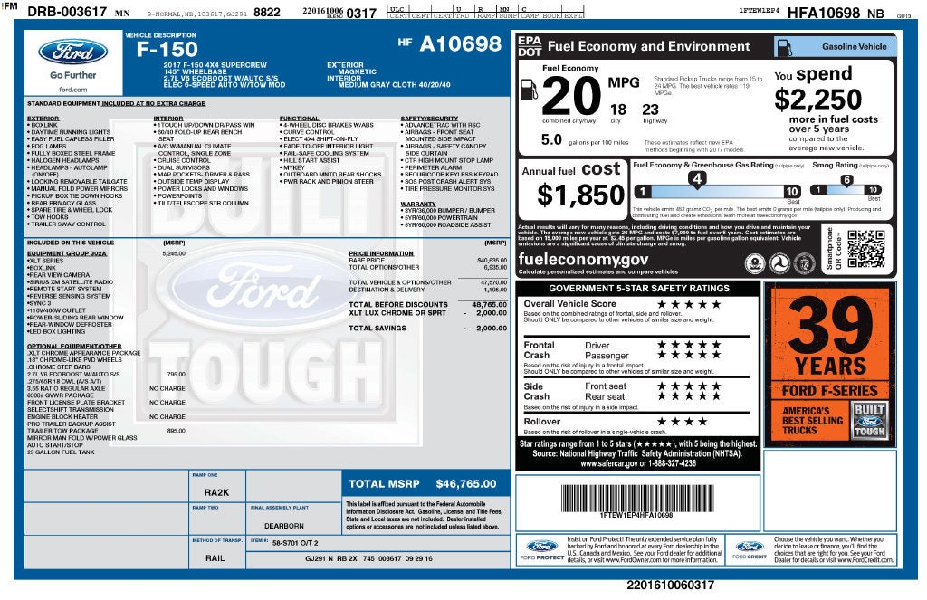2017 Ford F-150 XLT