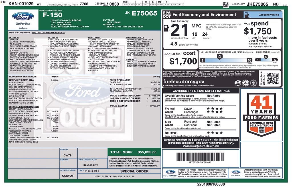 2018 Ford F-150 Lariat