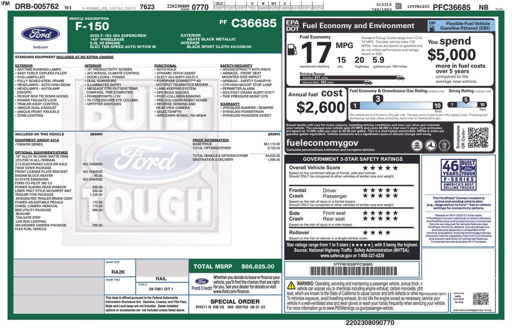 2023 Ford F-150 Tremor