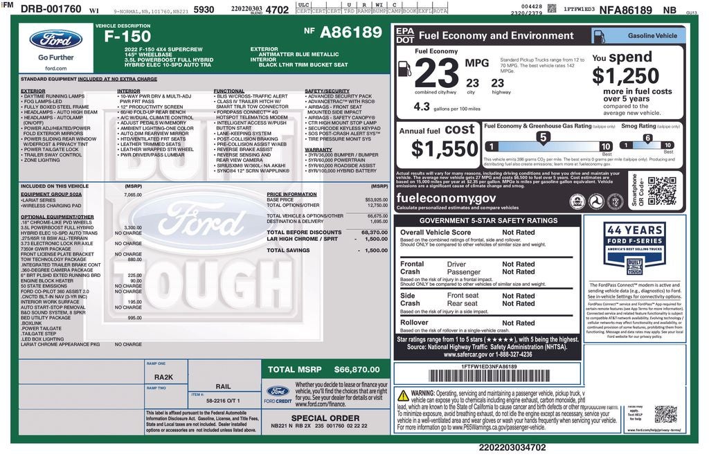 2022 Ford F-150 Lariat