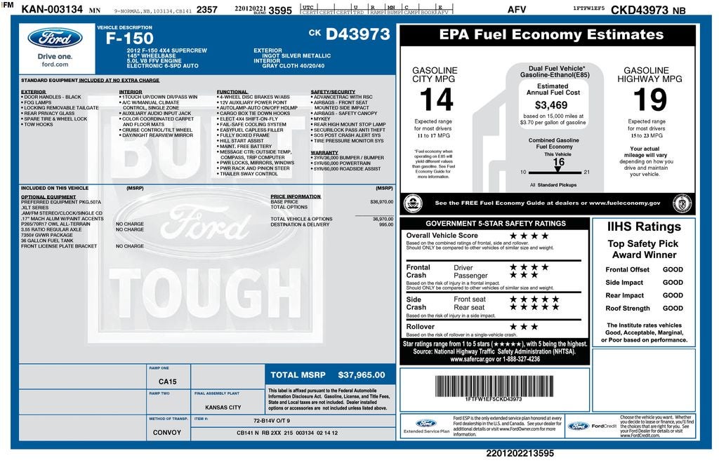 2012 Ford F-150 XLT