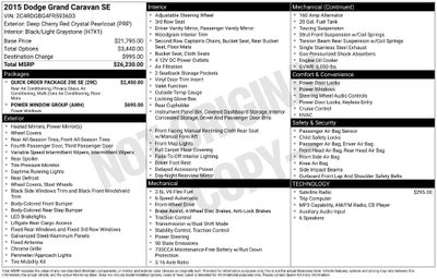 2015 Dodge Grand Caravan SE
