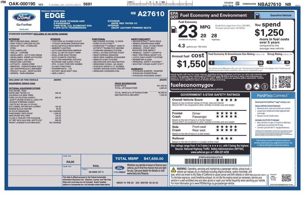 2022 Ford Edge Titanium