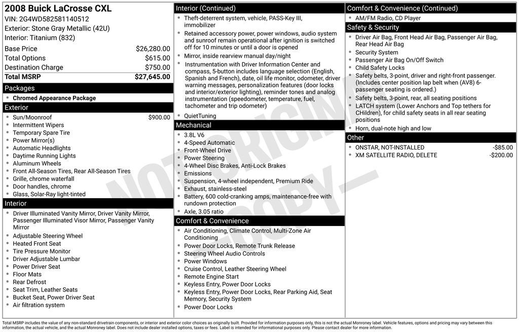 2008 Buick LaCrosse CXL