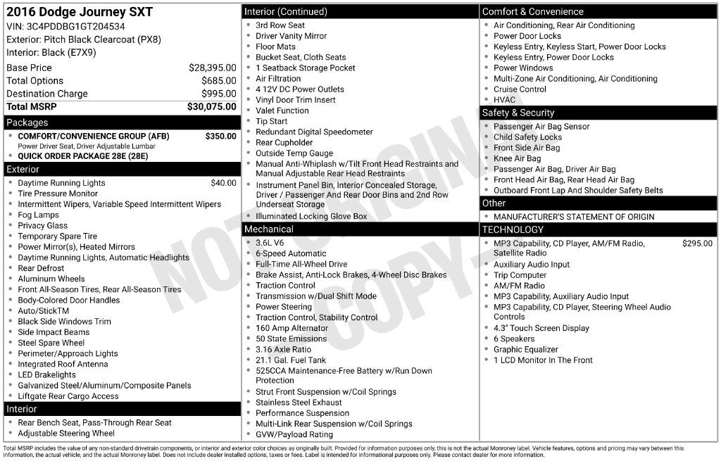 2016 Dodge Journey SXT
