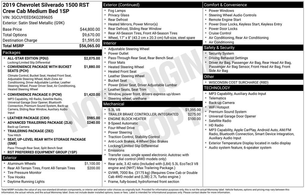 2019 Chevrolet Silverado 1500 RST