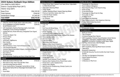 2024 Subaru Outback Onyx Edition