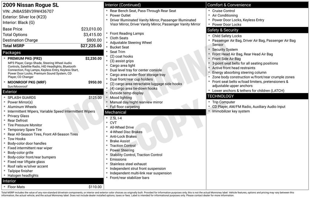 2009 Nissan Rogue SL