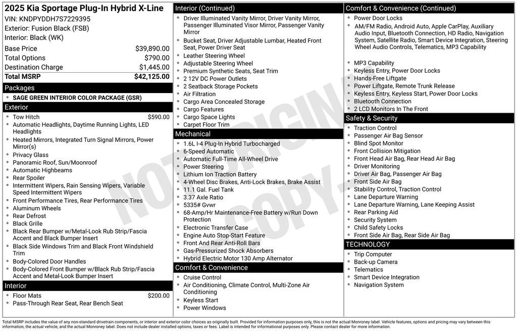 2025 Kia Sportage Plug-In Hybrid X-Line